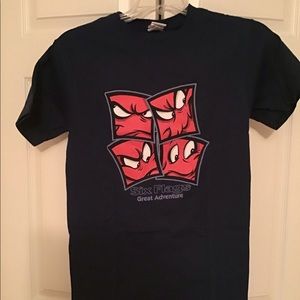 Looney Tunes Gossamer Six Flags Great Adventure Navy Adult T-Shirt - Size Small